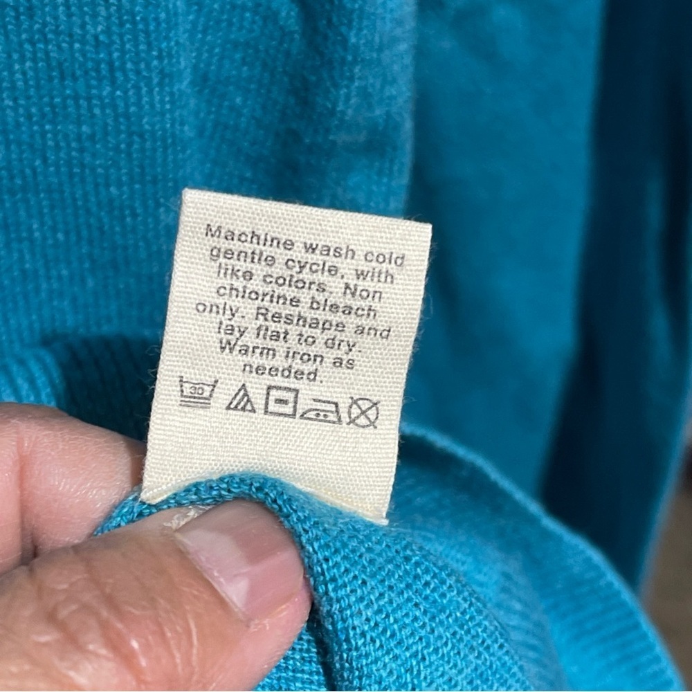 J. Crew Men's Turquoise Turtleneck Sweater size M - Picture 7 of 12